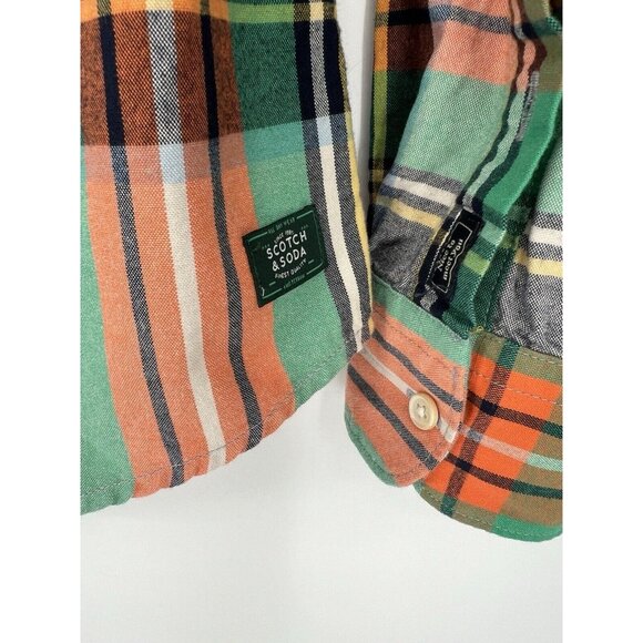 Scotch & Soda Mens Shirt Multi Color Plaid Flannel Button Up Long Sleeve Size M - Picture 7 of 7
